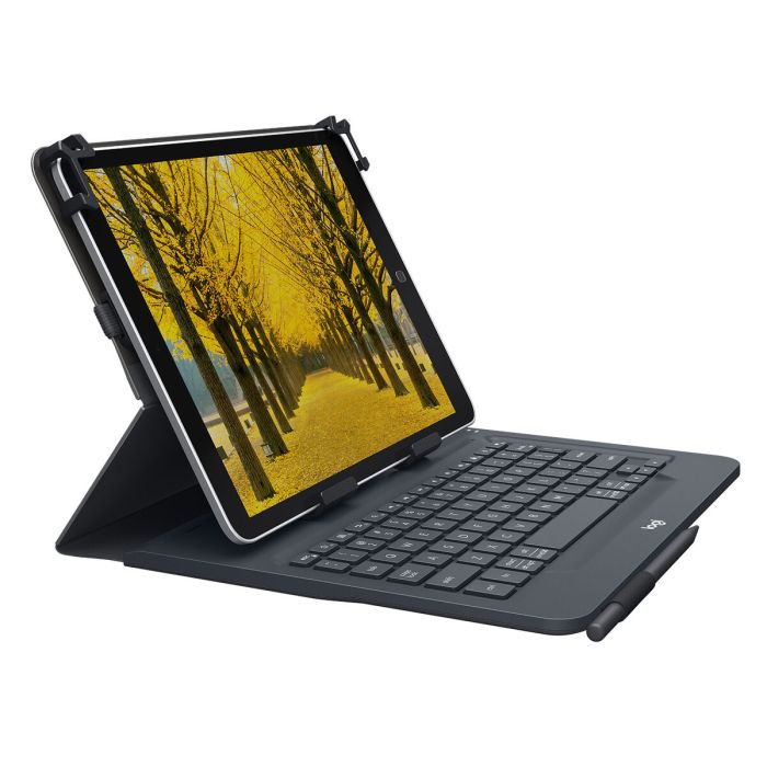 Teclado Bluetooth con Soporte para Tablet Logitech 920-008336 Negro Qwerty Español QWERTY