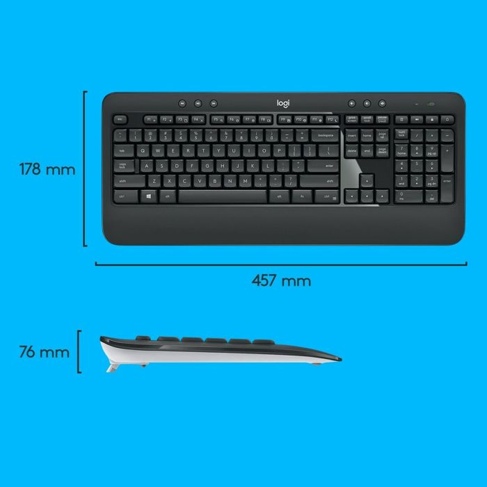 Teclado y Ratón Logitech 920-008685 Negro Qwerty US 4 Teclado y Ratón Logitech 920-008685 Negro Qwerty US 4
