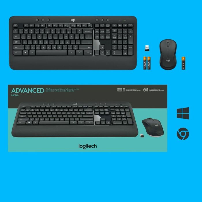Teclado y Ratón Logitech 920-008685 Negro Qwerty US 1 Teclado y Ratón Logitech 920-008685 Negro Qwerty US 1