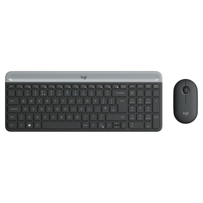 Logitech - MK470 Ultra-Slim Wireless Keyboard + Mouse y Silent Wireless System - Diseño compacto y plano - Receptor USB de 2,4 GHz