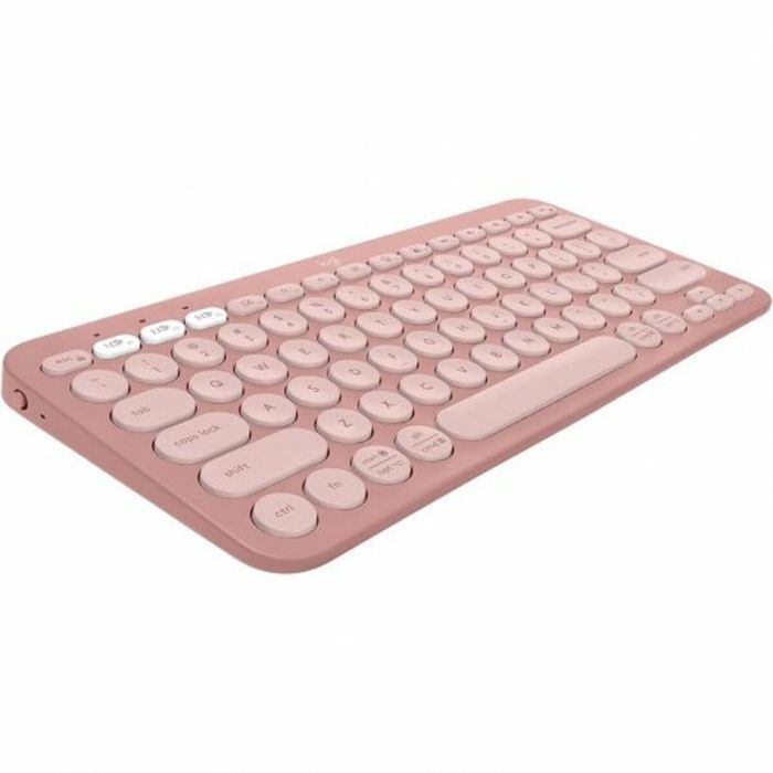 Teclado Inalámbrico Logitech Pebble Keys 2 K380s Qwerty Español Rosa 1