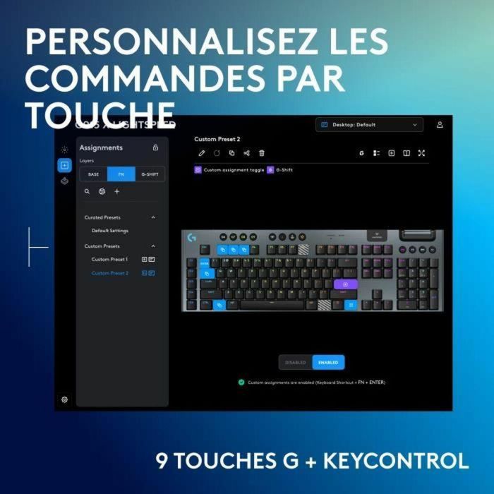 Teclado Logitech G915 X Negro Francés AZERTY 3