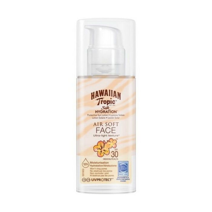 Protector Solar Facial Silk Air Soft Hawaiian Tropic Silk Air Soft Face Spf 30 50 ml Spf 30