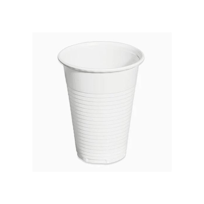 Maxi products vaso irrompible 220cc plástico blanco - pack 100 und -