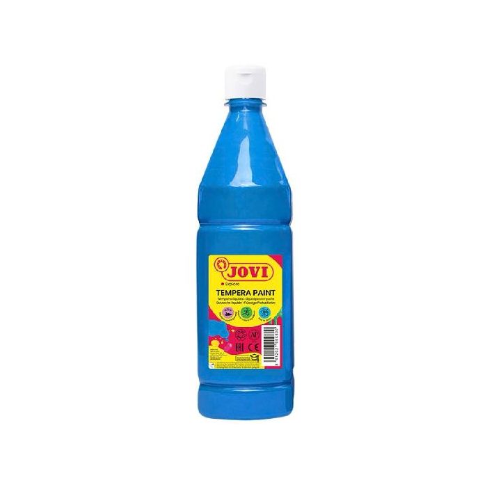 Jovi témpera líquida paint botella 1000 ml azul cyan