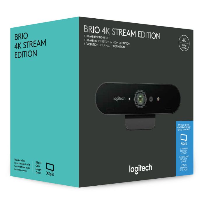 Webcam Logitech BRIO STREAM 4K Ultra HD 90 fps 13 mpx 1