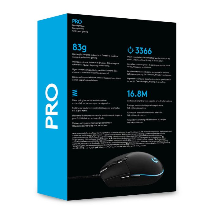 Ratón Gaming Logitech PRO Negro 10 Ratón Gaming Logitech PRO Negro 10