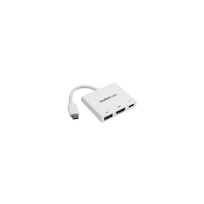 Adaptador USB-C Startech CDP2HDUACPW Blanco 4K Ultra HD 1