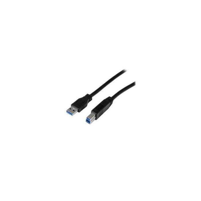 Cable USB A a USB B Startech USB3CAB1M Negro 1