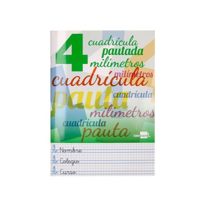 Libreta Liderpapel Pautaguia Tapa Cartoncillo 32 Hojas Din A5 70 gr Cuadriculado Pautado 4 mm