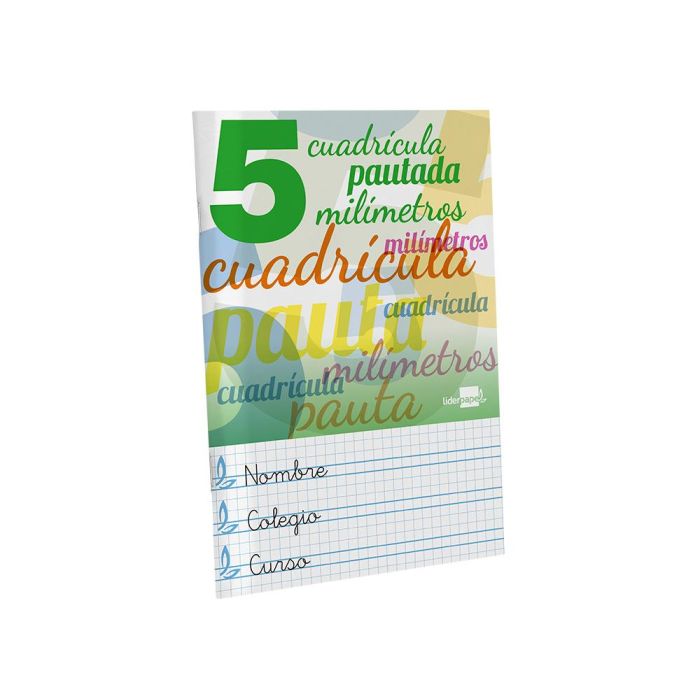 Libreta Liderpapel Pautaguia Tapa Cartoncillo 32 Hojas Din A5 70 gr Cuadriculado Pautado 5 mm 4