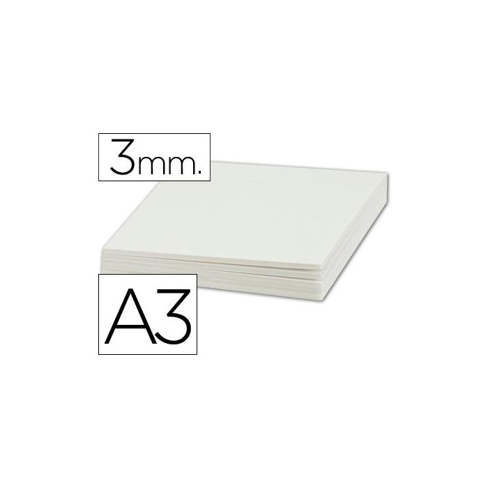 Carton Pluma Liderpapel Blanco Doble Cara Din A3 Espesor 3 mm 10 unidades