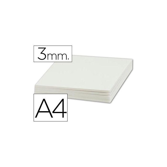 Carton Pluma Liderpapel Blanco Doble Cara Din A4 Espesor 3 mm 10 unidades