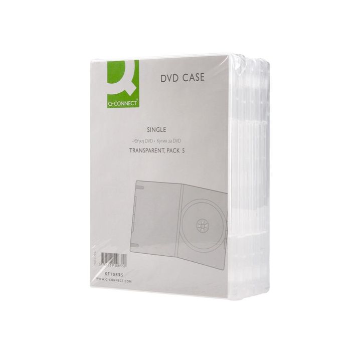 Caja Dvd Q-Connect Transparente Pack De 5 Unidades 8