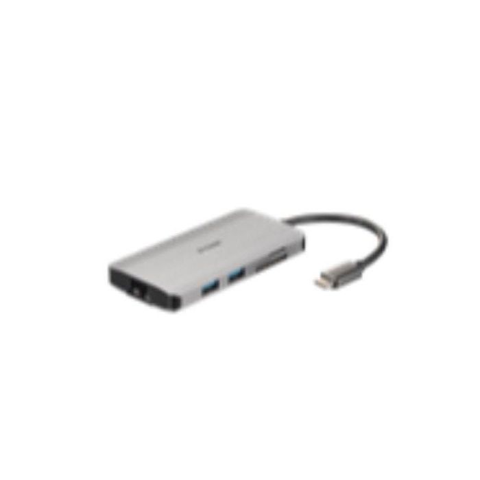 Docking USB Tipo-C D-Link DUB-M810/ 3xUSB/ 1xUSB Tipo-C/ 1xThunderbolt/ 1xHDMI/ 1xRJ45/ 1xLector tarjetas/ Gris