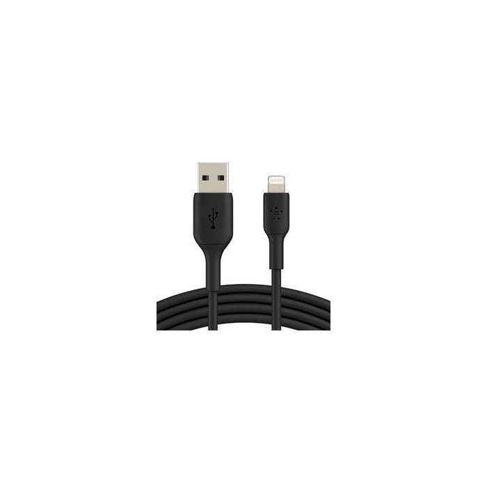 Cable USB a Lightning Belkin CAA001BT1MBK2PK 1 m Negro (2 Unidades) 1