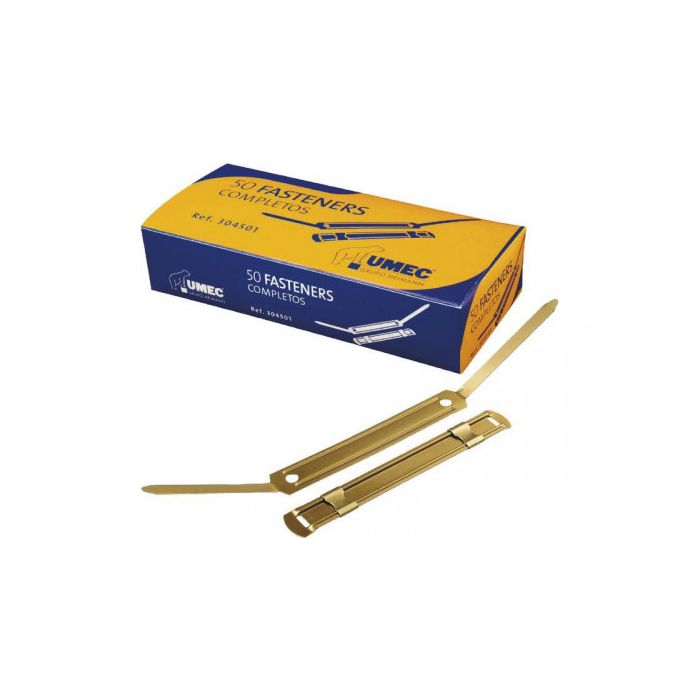 Umec fasteners metálicos completo dorado - 100ud-