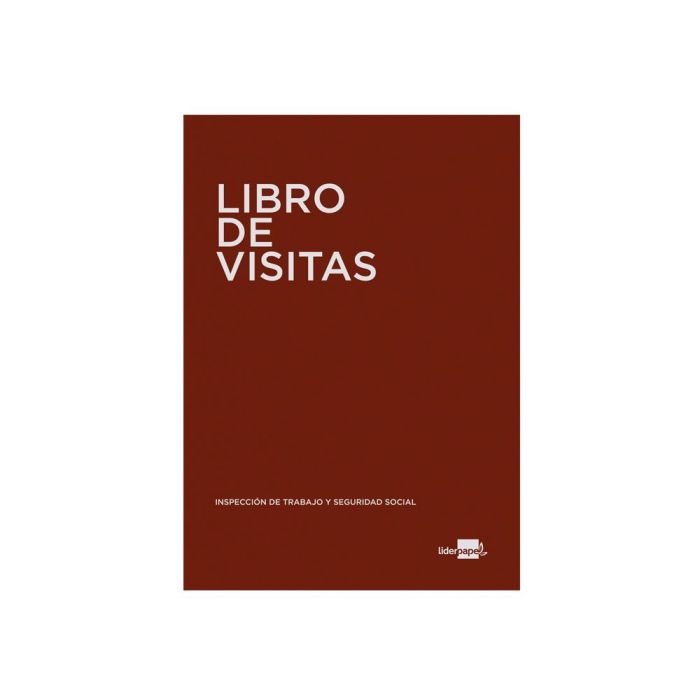 Libro Liderpapel Din A4 100 H Registro De Visitas De La Inspeccion De Trabajo 1