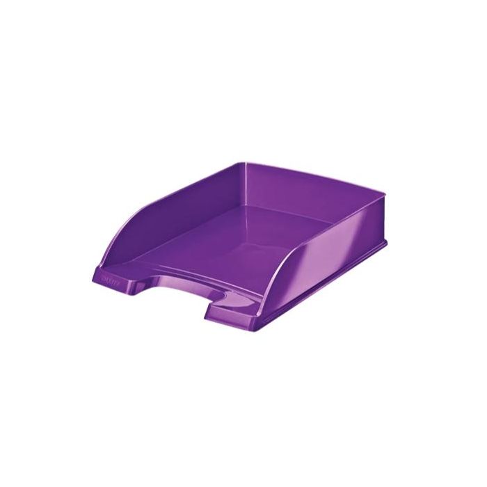Leitz Bandeja Sobremesa Vertical WOW de Plástico Violeta 255x70x357 mm para Documentos