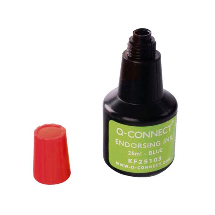 Tinta Tampon Q-Connect Rojo Bote 28 mL 1