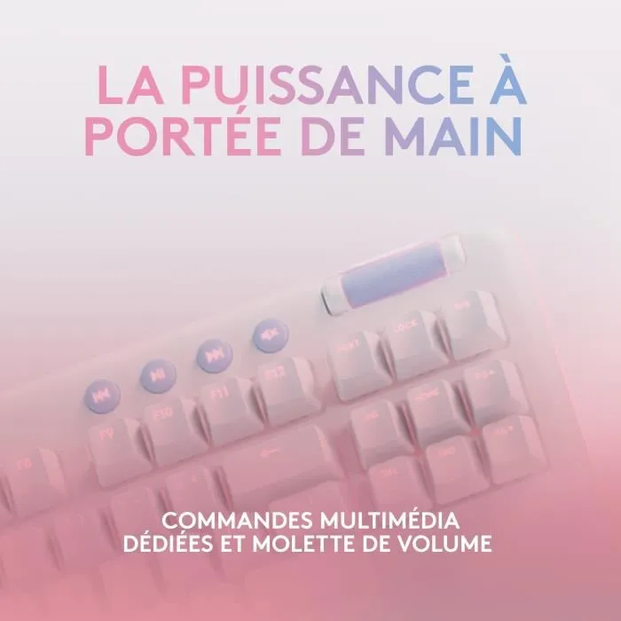 Logitech G Teclado Mecánico Inalámbrico G715 Táctil (GX Brown) con Reposamuñecas - Niebla Blanca 4 Logitech G Teclado Mecánico Inalámbrico G715 Táctil (GX Brown) con Reposamuñecas - Niebla Blanca 4