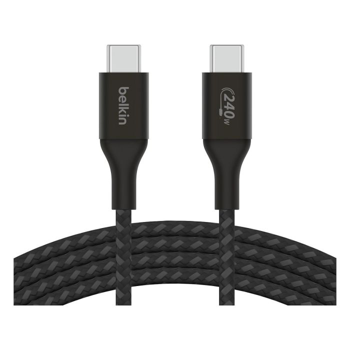 Belkin CAB015bt1MBK Cable USB-C a USB-C, 240W, 1m, Negro, Carga Rápida 3