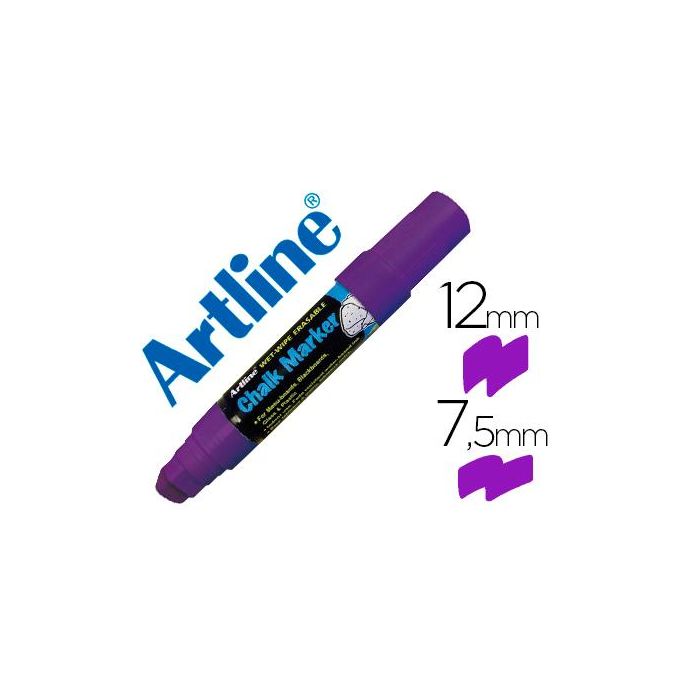 Rotulador Artline Pizarra Verde Negra Epw-12 mm Color Violeta 6 unidades