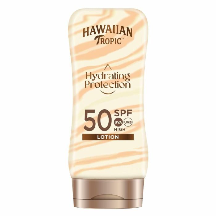 Hawaiian Tropic SILK Protector Solar Corporal Loción Hidratante SPF50 Resistente al Agua 12H UVA/UVB con Proteínas de Seda 180 ml