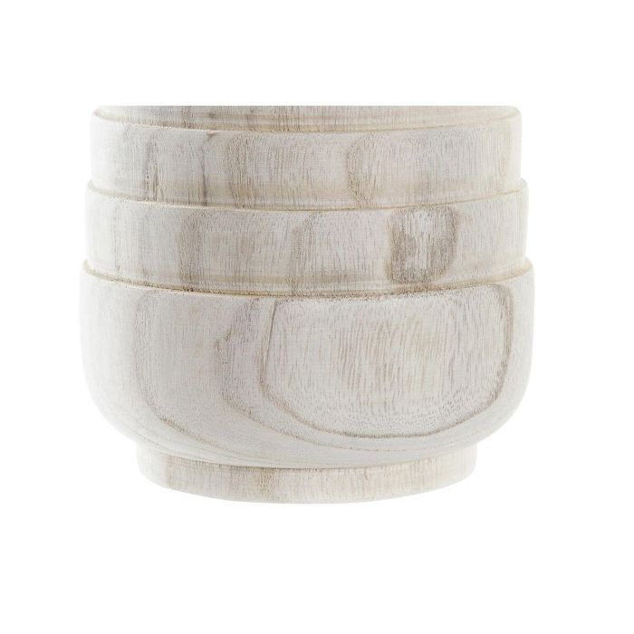 Macetero DKD Home Decor Marrón Natural Cuadrada Boho 17 x 17 x 16 cm 2