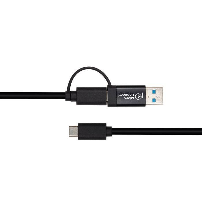 MicroConnect USB-C Cable with a USB-A 3.2 Gen 1 adapter, 1m 2 MicroConnect USB-C Cable with a USB-A 3.2 Gen 1 adapter, 1m 2