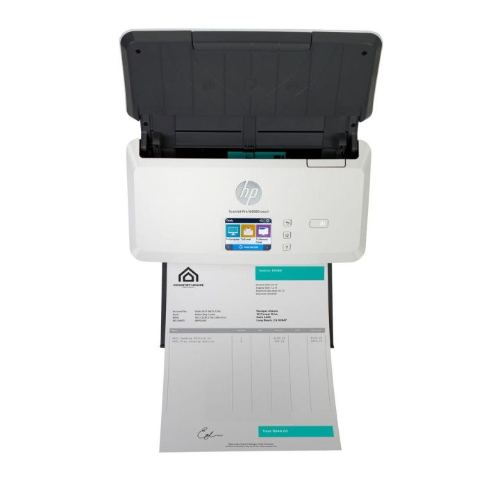 HP N4000 snw1 ScanJet Pro Escáner Documental Color Alimentación de Hoja 40ppm/80ipm ADF 50 Páginas 4000 Páginas/Día 12