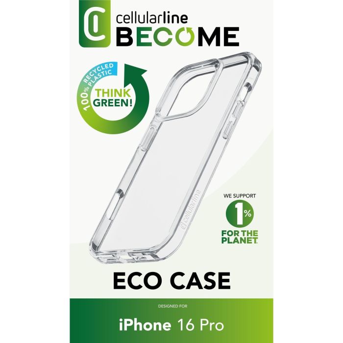 Cellularline Become Eco Case iPhone 16 Pro Clear 1