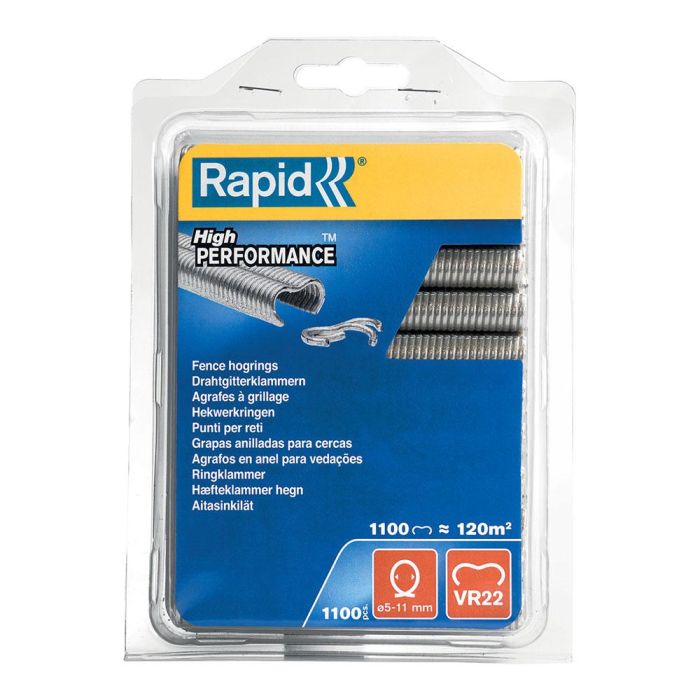 Rapid Grapas Anilladas para Cercas Vr22 1.1m, 1100 Piezas, Para Mallas de Alambre 5-11mm, Ref. 40108806 1 Rapid Grapas Anilladas para Cercas Vr22 1.1m, 1100 Piezas, Para Mallas de Alambre 5-11mm, Ref. 40108806 1