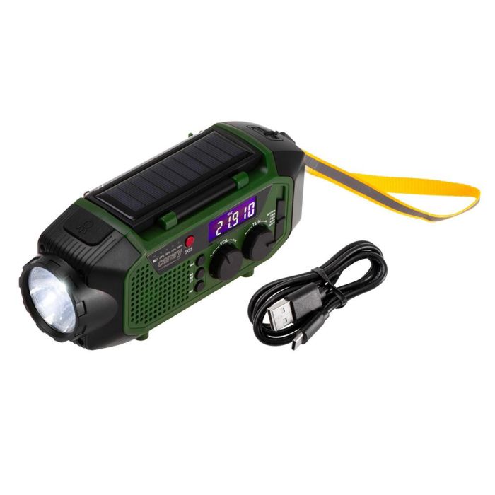 Radio emergencia multifunción solar/dinamo/usb 4000 mah cr1919, verde, 181 x 72 x 82 mm 5 Radio emergencia multifunción solar/dinamo/usb 4000 mah cr1919, verde, 181 x 72 x 82 mm 5