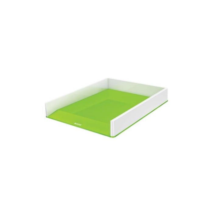 Leitz Bandeja Sobremesa Wow Dual A4 Plástico Verde-Blanco