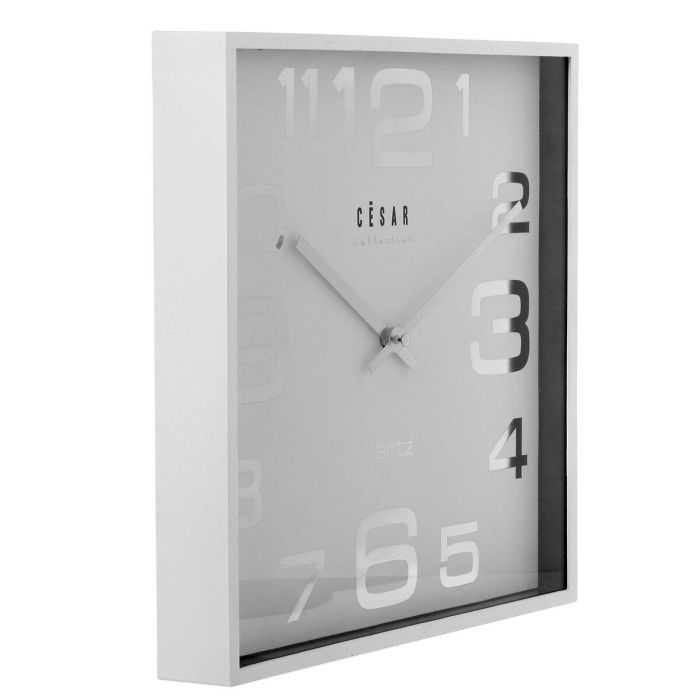 Reloj de Pared Alexandra House Living Blanco Plateado Acrílico Plástico 28 x 4 x 28 cm 2