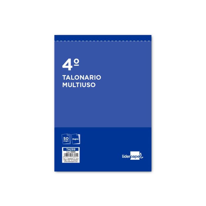 Talonario Liderpapel Multiusos Cuarto Original Y Copia 299 5 unidades 2