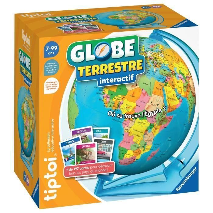 Ravensburger-tiptoi Globo terrestre interactivo-4005556001910-A partir de 7 años Ravensburger-tiptoi Globo terrestre interactivo-4005556001910-A partir de 7 años