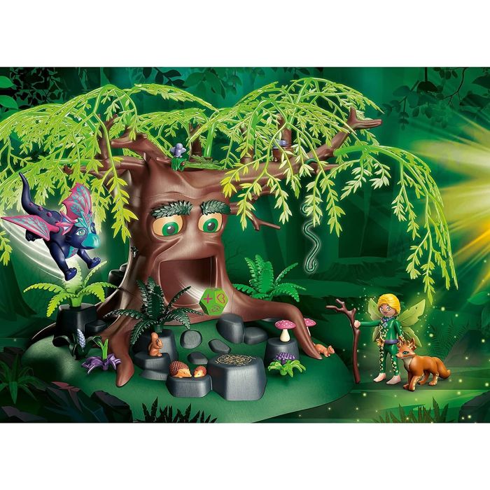 Playmobil Árbol de la Sabiduría Fantasía con Cubo Mágico y Dragón 1