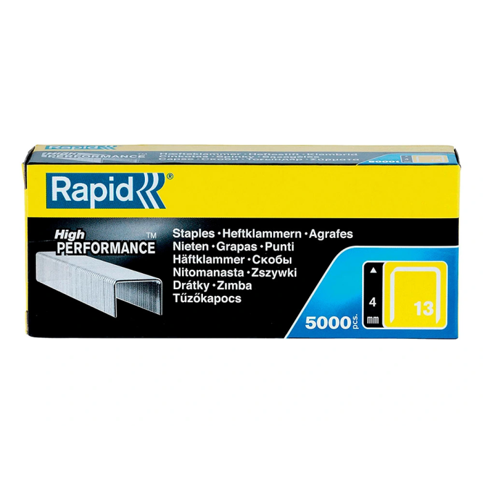 Rapid Grapas 13/4 Galvanizada Caja 5000 Unidades Acero Alto Rendimiento Corte Precisión Grapas Finas Alambre Delgado 1