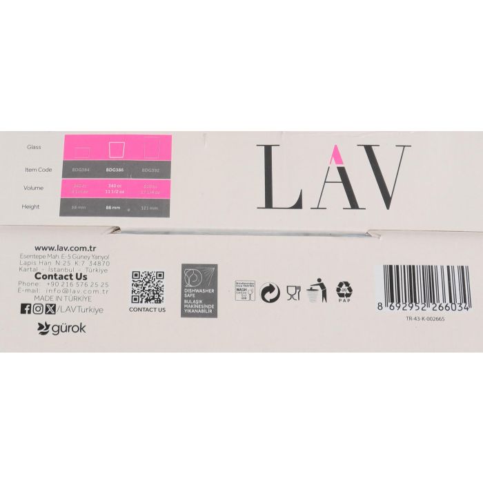Set 4 Vasos Pinta 340 cc Flores LAV (6 Cajas) 6 Set 4 Vasos Pinta 340 cc Flores LAV (6 Cajas) 6
