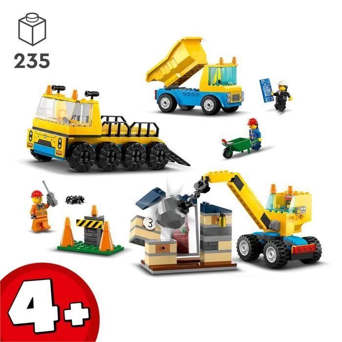 Camiones De Obra Y Grúa Con Bola Lego City 60391 Lego 1 Camiones De Obra Y Grúa Con Bola Lego City 60391 Lego 1
