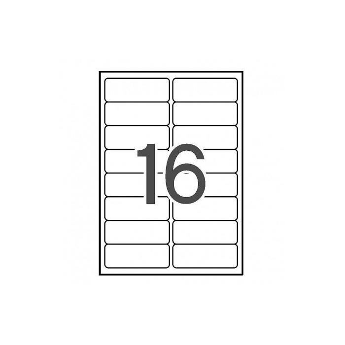 Apli Etiquetas Adhesivas Blancas 99,1x34 mm Inkjet-Láser, Pack 100 Hojas (1.600 Etiquetas)