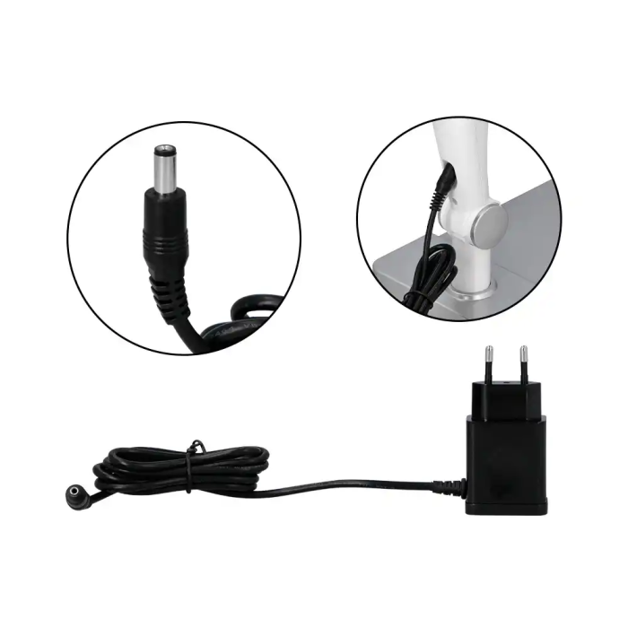 Q-connect Lámpara Escritorio LED 9W 600 LM Táctil 3 Niveles Blanca Cabeza Brazo Orientable Inalámbrica Negro 10