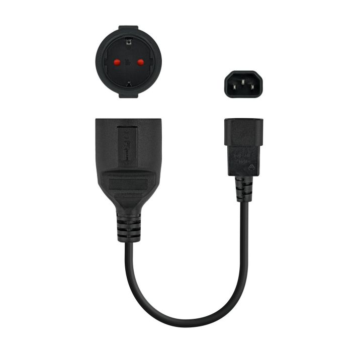 NANOCABLE CABLE ADAPTADOR C14/M a CEE7/H, 16A, 50 CM NANOCABLE CABLE ADAPTADOR C14/M a CEE7/H, 16A, 50 CM