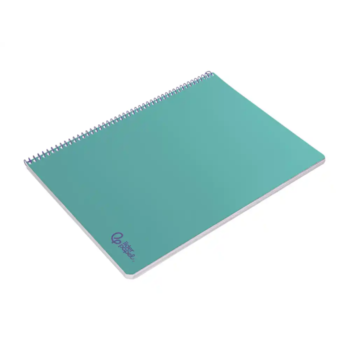 Liderpapel Cuaderno Espiral Smart A4 Tapa Blanda 80 Hojas 75gr Cuadro 4mm con Margen Color Turquesa 5