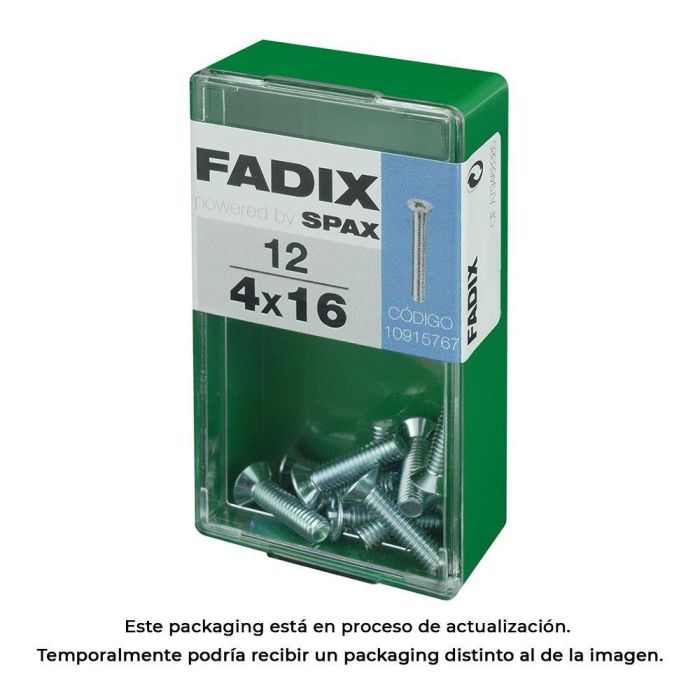 Fadix Tornillo Metrica M 4x16mm Acero Cabeza Plana Din 965 Caja 12 Unidades Referencia 10915767 Fadix Tornillo Metrica M 4x16mm Acero Cabeza Plana Din 965 Caja 12 Unidades Referencia 10915767