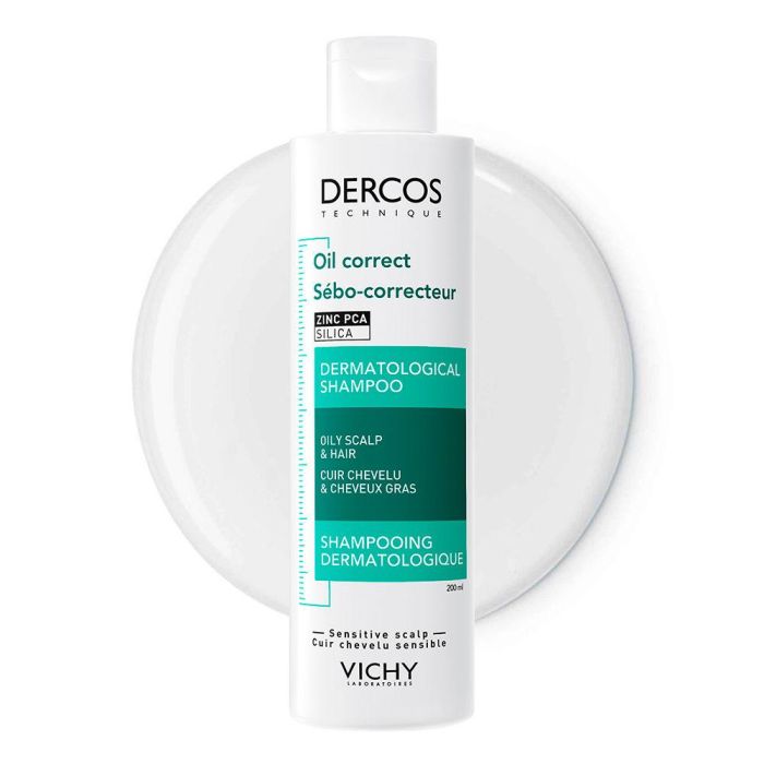 Vichy DERCOS Champú Tratamiento Sebo-Control Anti-Exceso de Sebo, Sin Resecar, 200 ml 1
