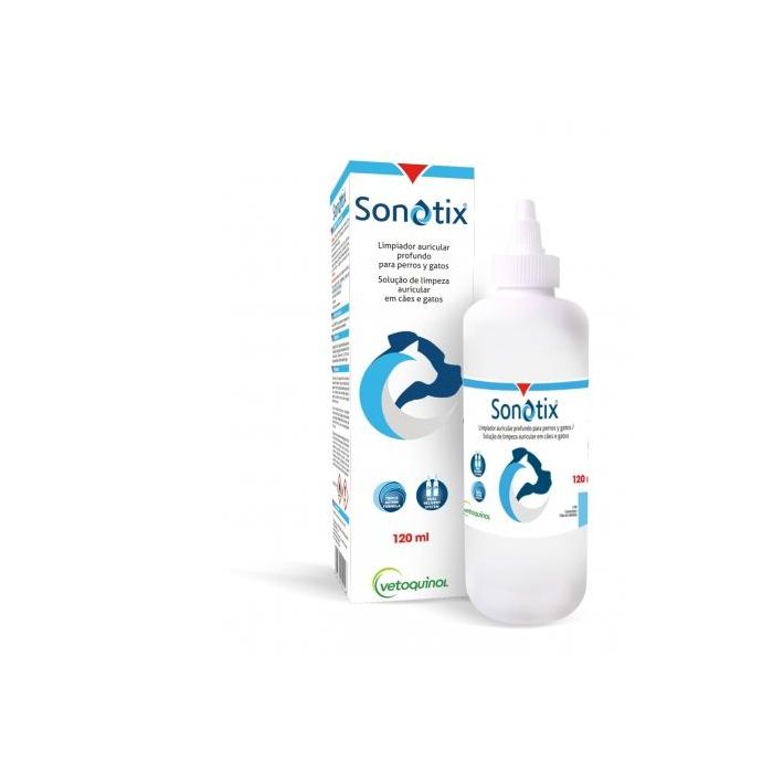 Vetoquinol Sonotix Limpiador Ótico Cerumenolítico para Perros y Gatos - 120 mL Vetoquinol Sonotix Limpiador Ótico Cerumenolítico para Perros y Gatos - 120 mL