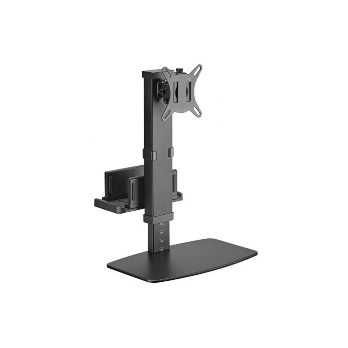 AISENS - SOPORTE DE MESA ECO GIRATORIO E INCLINABLE PARA MONITOR/TV Y MINI PC 8KG DE 17-32, NEGRO